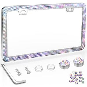 Bling License Plate Frame with Rhinestone Crystals