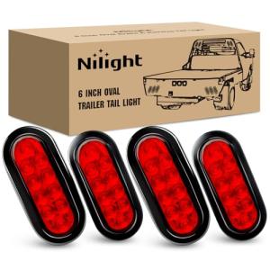 Nilight Red LED Trailer Tail Lights 4PCS