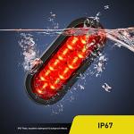 Nilight Red LED Trailer Tail Lights 4PCS