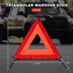 2-Pack Reflective Warning Triangles for Emergencies