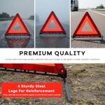 2-Pack Reflective Warning Triangles for Emergencies