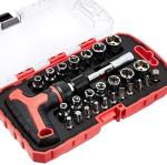 27-Piece Magnetic Ratchet Wrench and Screwdriver Set