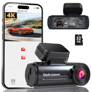 4K Dash Cam with WiFi and 32GB Card
