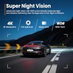 4K Dash Cam with WiFi and 32GB Card