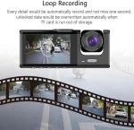 Dash Camera for Car Security Camera Dashcam Front and Rear Inside with WDR, Night Vision, G-Sensor Auto Lock, Loop Recording