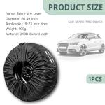 GRANDI 1 PC Car Tire Protector, Car Spare Tire Cover, Spare Tire Storage Bag, Universal for Most Cars (Black #31.49")