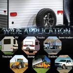 POVTOR RV Tail Lights, 57 LED RV Camper Trailer Tail Lights With Running/Turn Signal/Brake/Stop License Plate Light Surface Mount RV Led Tail Lights