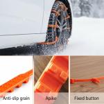Snow Chains for Car Tires, Winter Traction Solution for Icy Roads and Muddy Conditions, 10-Piece Set Heavy Duty 90cm Plastic Wheel Cables with Gloves