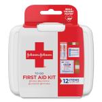 Johnson & Johnson First Aid to Go Portable Mini Travel Kit, 12 Pieces