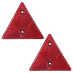 2 Pack Safety Reflector Warning Sign, 6"x6" Slow Moving Vehicle Triangle Safety Sign, Engineering Road Grade Reflective for Outdoor Truck, Car, Golf Cart