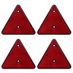 Enjoyist 4-Pack Safety Reflector Warning Sign, Slow Moving Vehicle Triangle Safety Sign, Engineering Grade Reflective for Outdoor Truck, Car, Golf Cart
