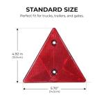 2 Pack Safety Reflector Warning Sign, 6"x6" Slow Moving Vehicle Triangle Safety Sign, Engineering Road Grade Reflective for Outdoor Truck, Car, Golf Cart