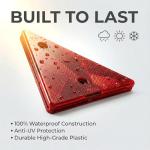 2 Pack Safety Reflector Warning Sign, 6"x6" Slow Moving Vehicle Triangle Safety Sign, Engineering Road Grade Reflective for Outdoor Truck, Car, Golf Cart