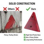 2 Pack Safety Reflector Warning Sign, 6"x6" Slow Moving Vehicle Triangle Safety Sign, Engineering Road Grade Reflective for Outdoor Truck, Car, Golf Cart