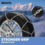 SNOCATENA Snow Chains for Cars, SUVs & Pickup Trucks – Quick Fit, Easy Installation, Reusable Universal Tire Chains for Winter Emergency Traction (Set of 2)