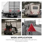 2 Pack Safety Reflector Warning Sign, 6"x6" Slow Moving Vehicle Triangle Safety Sign, Engineering Road Grade Reflective for Outdoor Truck, Car, Golf Cart