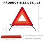 MTRPS Reflective Warning Triangle, Foldable Emergency Warning Frame Triangle with Storage Case, Roadside Hazard Sign Safety Reflector for Auto Breakdown, Car Accessories