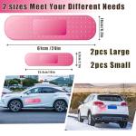 4pcs Funny Car Band Aid Sticker for Car Damage, 10/24in Giant Band Aid Car Decals for Cover Dent Crack and Scratch, Car Bumper Sticker, Large Vehicle Body Bandage (Pink 2pcs Large and 2pcs Small Size)