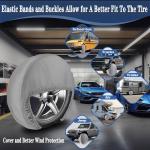 Tire Covers 4 Pack, Trailer,RV,Camper,Truc,SUV,Boat Wheel Cover for Paint Masker/Protection, Tough Covers UV Resistant Dustproof Water,Bring Windproof Buckle (FitsTire Diameters 30"-32",Silver)