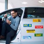 BkeeCten 12pcs Funny Car Magnet, Prank Magnetic Bumper Decals for Adult Waterproof Car Hilarious Bumper Sticker Reusable Joke Funny Bumper Warming Sign for Car Truck Vehicle