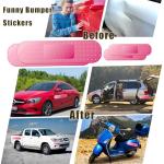 4pcs Funny Car Band Aid Sticker for Car Damage, 10/24in Giant Band Aid Car Decals for Cover Dent Crack and Scratch, Car Bumper Sticker, Large Vehicle Body Bandage (Pink 2pcs Large and 2pcs Small Size)