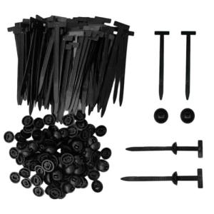 100Pcs Automotive Nylon Cable Tie Fastener Kit – Universal Car Zip Tie Buckle Clips for Bumper, Fender, Door Panel, Trim & Engine Splash Shield Retainer, Heavy-Duty Snap Fit Design