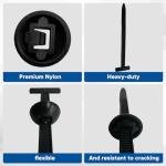 100Pcs Automotive Nylon Cable Tie Fastener Kit – Universal Car Zip Tie Buckle Clips for Bumper, Fender, Door Panel, Trim & Engine Splash Shield Retainer, Heavy-Duty Snap Fit Design