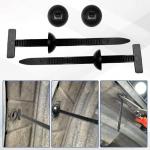 100Pcs Automotive Nylon Cable Tie Fastener Kit – Universal Car Zip Tie Buckle Clips for Bumper, Fender, Door Panel, Trim & Engine Splash Shield Retainer, Heavy-Duty Snap Fit Design