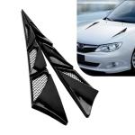 Zosgrew 2 PCS Hood Side Vent Shark Spoiler, ABS Carbon Fiber Spoiler, Self-adhesiveHood Ventilation Decorative Stickers, Universal Exterior Car Accessories (Black)