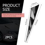 Zosgrew 2 PCS Hood Side Vent Shark Spoiler, ABS Carbon Fiber Spoiler, Self-adhesiveHood Ventilation Decorative Stickers, Universal Exterior Car Accessories (Black)