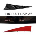 Zosgrew 2 PCS Hood Side Vent Shark Spoiler, ABS Carbon Fiber Spoiler, Self-adhesiveHood Ventilation Decorative Stickers, Universal Exterior Car Accessories (Black)