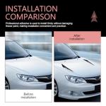 Zosgrew 2 PCS Hood Side Vent Shark Spoiler, ABS Carbon Fiber Spoiler, Self-adhesiveHood Ventilation Decorative Stickers, Universal Exterior Car Accessories (Black)