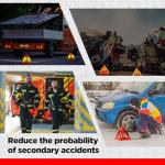 Relaxweex 15 Pcs Emergency Reflective Triangles Sign Foldable Warning Safety Triangles for Vehicle Kit Portable Reflector Roadside Tools Suitable for Cars Trucks Breakdown