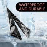 Zosgrew 2 PCS Hood Side Vent Shark Spoiler, ABS Carbon Fiber Spoiler, Self-adhesiveHood Ventilation Decorative Stickers, Universal Exterior Car Accessories (Black)