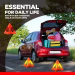 Relaxweex 15 Pcs Emergency Reflective Triangles Sign Foldable Warning Safety Triangles for Vehicle Kit Portable Reflector Roadside Tools Suitable for Cars Trucks Breakdown