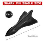 QKYS 10PCS Self-Adhesive Car Diffuser Shark Fin Kit, Waterproof Air Vortex Generator, Compatible with Pointed Spoiler Roof Wing Car Exterior Decoration Accessories Universal for Most Cars (Black)