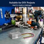 DC 12v to 24v Converter 15A 360W, Heavy Duty Step Up Waterproof Transformer DC Power Adapter Converter for Car Truck Vehicle Boat Motor Solar System