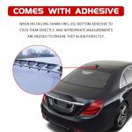 QKYS 10PCS Self-Adhesive Car Diffuser Shark Fin Kit, Waterproof Air Vortex Generator, Compatible with Pointed Spoiler Roof Wing Car Exterior Decoration Accessories Universal for Most Cars (Black)