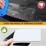 tonhui 4Pcs 12" X 4" Bumper Sticker Magnets, Flexible Magnetic Bumper Sticker Sheet with Self Adhesive, Turn Any Decal Into a Magnet