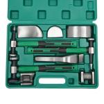 Fufiea 9 Piece Auto Body Repair Tool Carbon Steel Body Fender Tool Body Hammer Dent Body Car Body Repair Tool Kit Roller Fixer Dent Remover Tool for Home Use and Auto Repair Shops