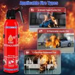 4 Pack ABC Dry Chemical Fire Extinguishers, Portable Dry Powder Fast-Acting Fire Extinguisher with Mount, Suitable for Home, Car, Boat, Truck, Electrical, Grease Fires