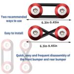 Mejiao Bumper Quick Release Kit Red 12pc Bumper Holder Quick Release Bumper it Can be Applied to Front and Rear Bumpers,Trunks,Fenders,Hatches,Hoods,Etc.