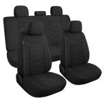 AOKAOK 3D Air-Mesh Car Seat Covers Full Set, Breathable and Split Bench Compatible Seat Covers for Cars, Universal Car Interior Covers for Most Cars Sedan Truck SUV(Black)
