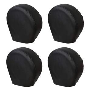 VINPATIO Tire Covers 4 Pack, Waterproof Thickening Tire Wheel Protector for Truck, SUV, Trailer, Camper, RV, Universal Fits Tire Diameters 27-29 inches, Black