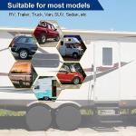 Aebitsry Tire Covers for RV Wheel, (4 Pack) Waterproof Oxford Sun UV Protector for Trailer, Camper, Motorhome, Universal Fits 24" to 32" Car Tire Diameter (Black, 24-26)