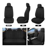 AOKAOK 3D Air-Mesh Car Seat Covers Full Set, Breathable and Split Bench Compatible Seat Covers for Cars, Universal Car Interior Covers for Most Cars Sedan Truck SUV(Black)