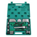 Fufiea 9 Piece Auto Body Repair Tool Carbon Steel Body Fender Tool Body Hammer Dent Body Car Body Repair Tool Kit Roller Fixer Dent Remover Tool for Home Use and Auto Repair Shops