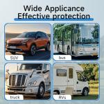 VINPATIO Tire Covers 4 Pack, Waterproof Thickening Tire Wheel Protector for Truck, SUV, Trailer, Camper, RV, Universal Fits Tire Diameters 27-29 inches, Black