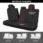 AOKAOK 3D Air-Mesh Car Seat Covers Full Set, Breathable and Split Bench Compatible Seat Covers for Cars, Universal Car Interior Covers for Most Cars Sedan Truck SUV(Black)