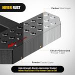 Nilight Hitch Step with 2" Hitch Receiver Rear Bumper Guard Protector 11.9 Inch with 5/8” Hitch Pin Clip Upgraded Textured Black Anti Slip Hitch Step Bar for Pickup Truck Car SUV